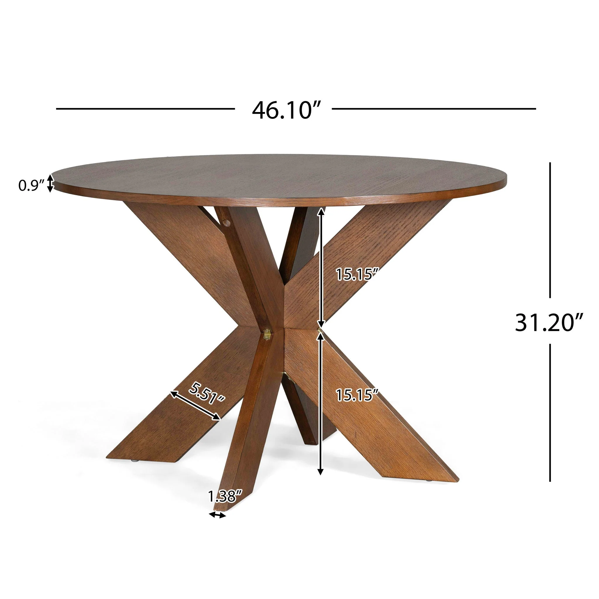 Round Dining Table Kitchen Table - Cherry - Image 2