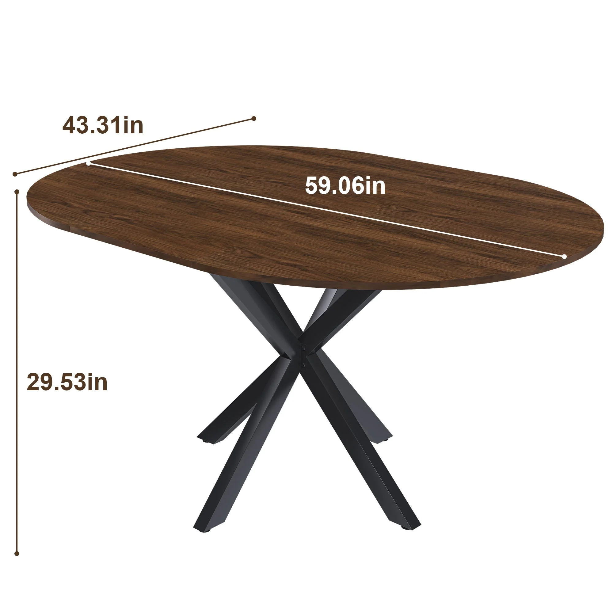 Round Dining Table With Extendable Blades, X Base - Image 3
