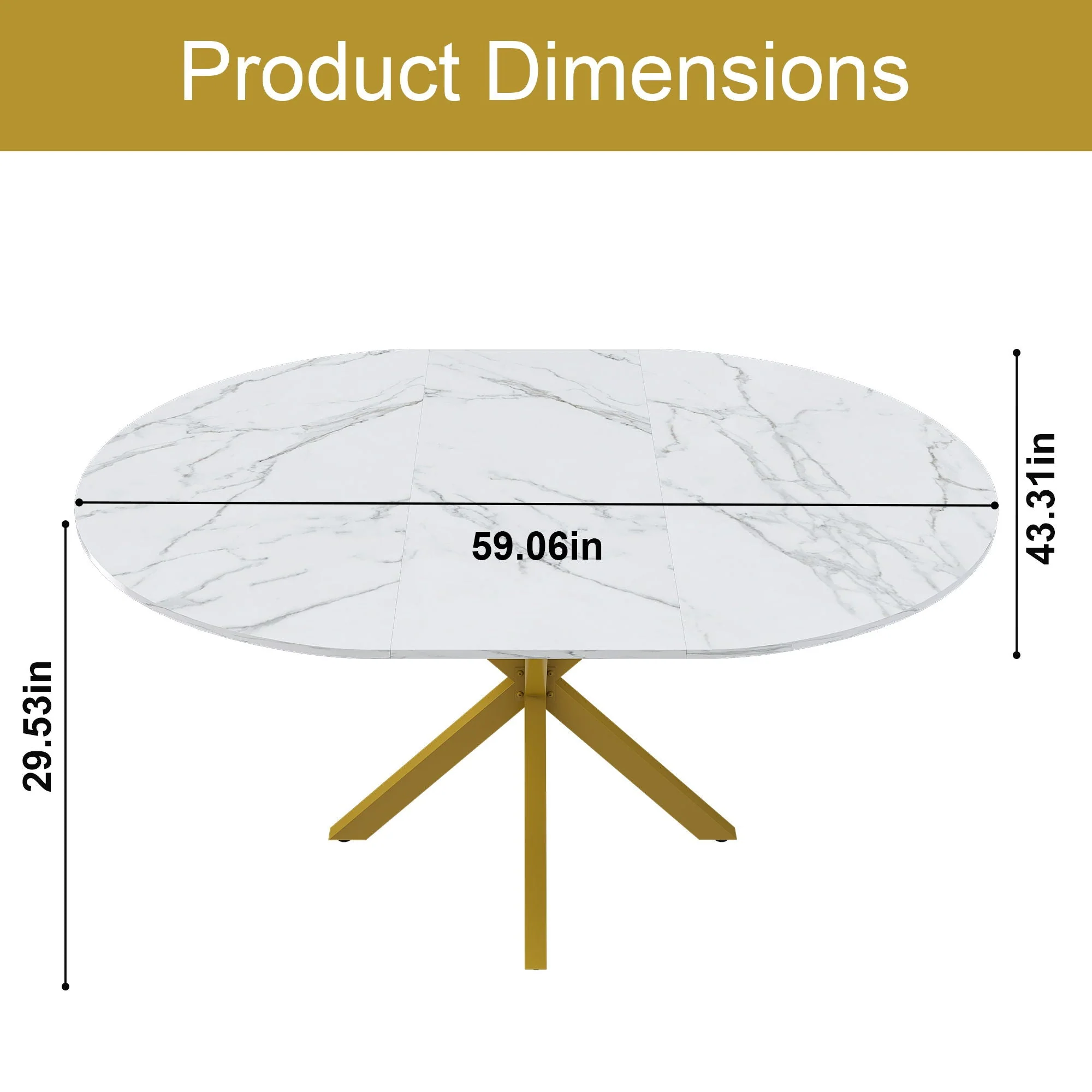 Round Dining Table With Extendable Blades, X Base - Image 4