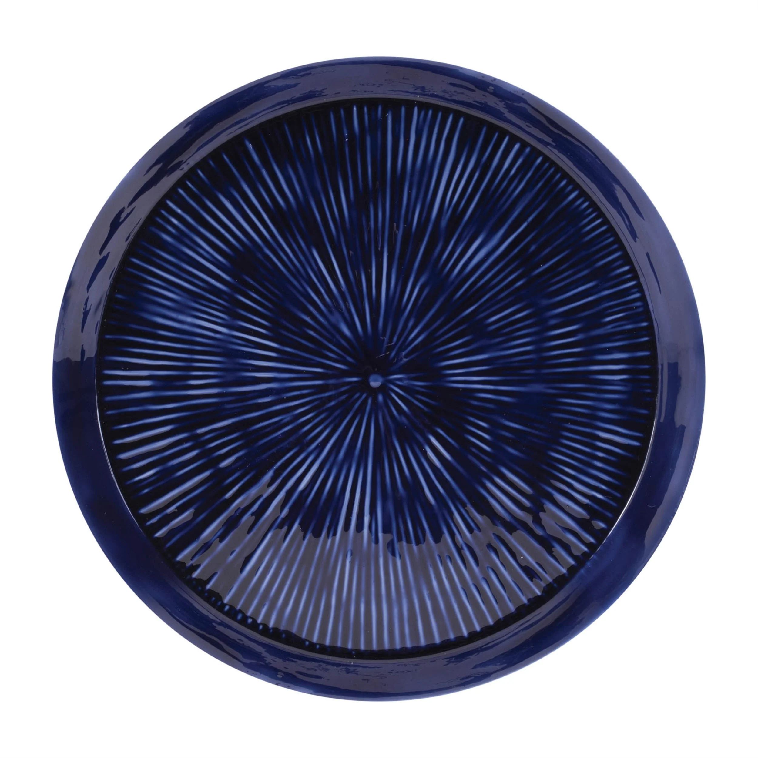 Round Etched Metal Tray 13.5"D - Image 2