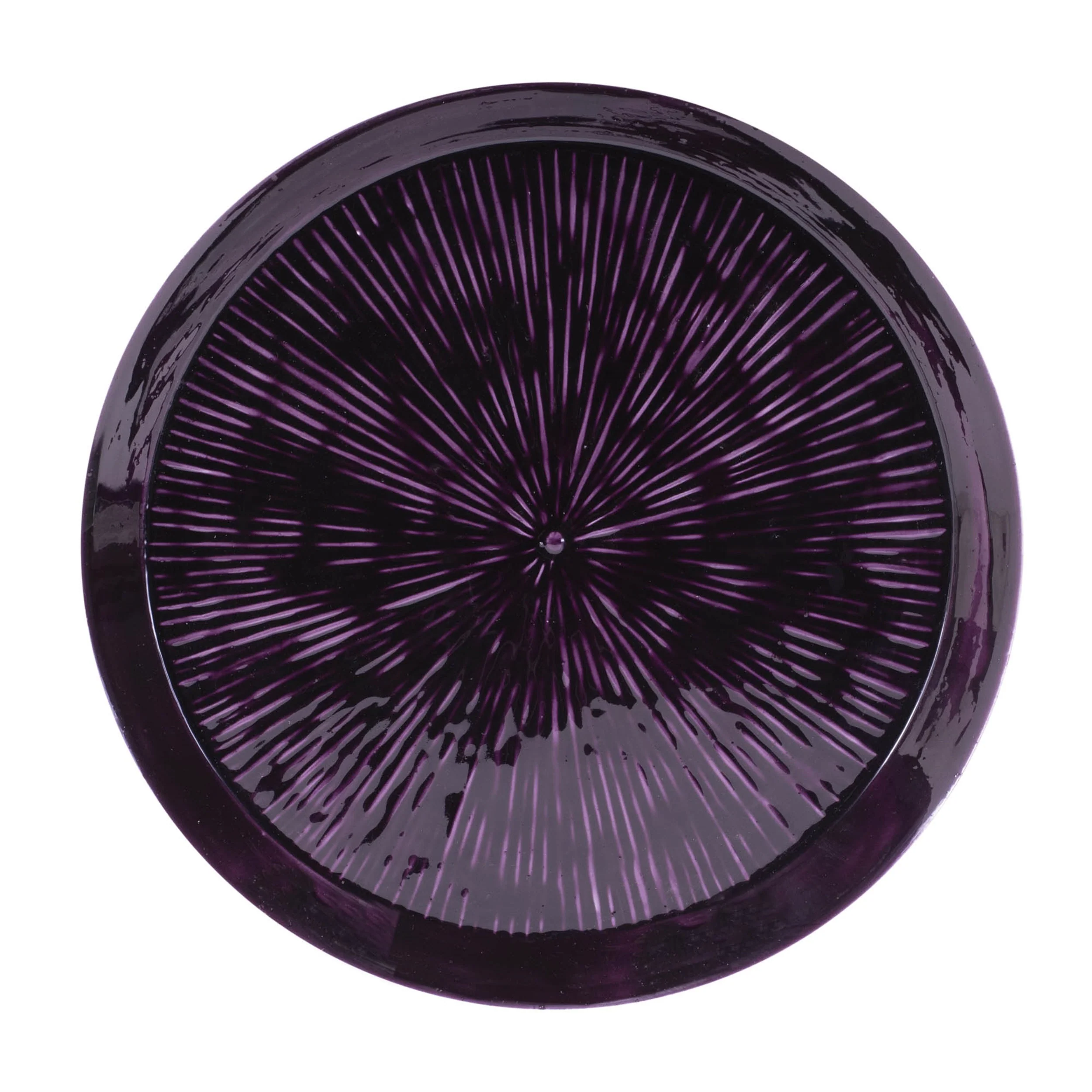 Round Etched Metal Tray 13.5"D - Image 6