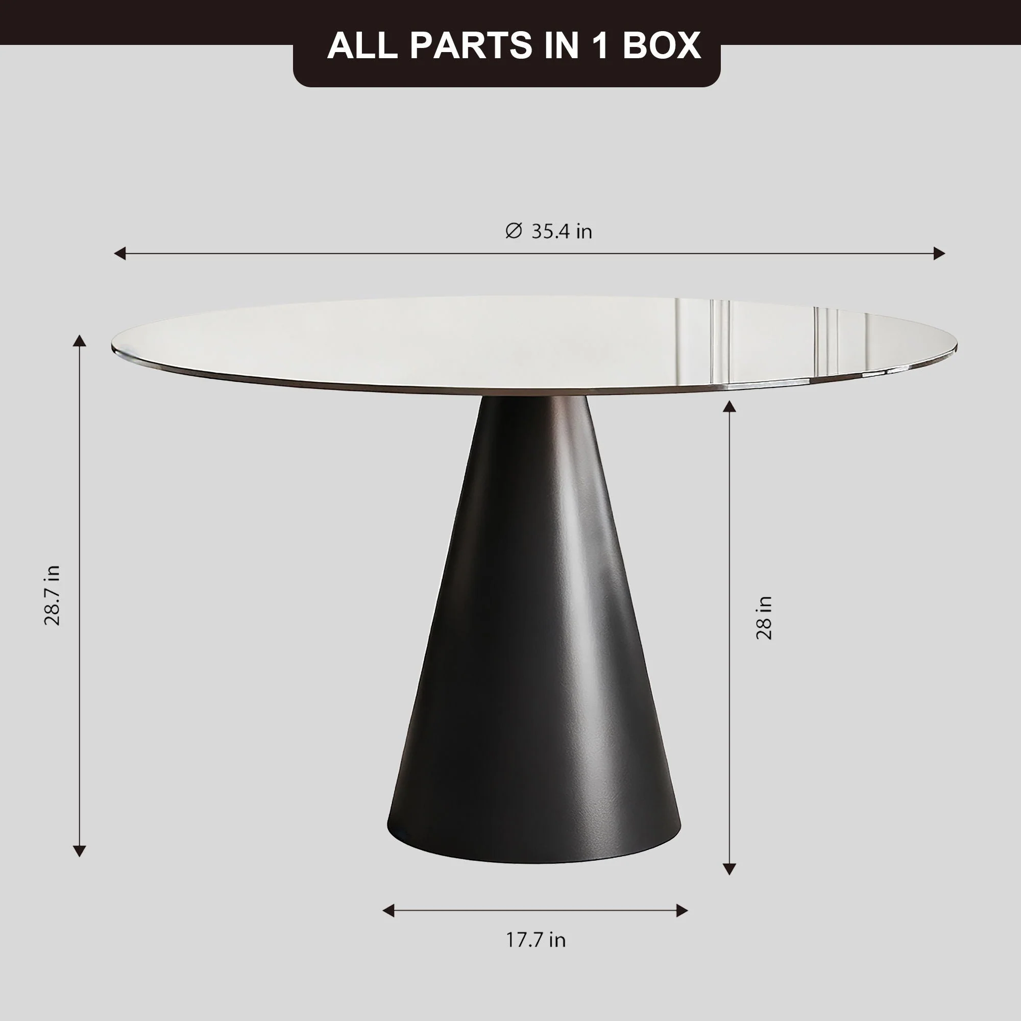 Round Glass Dining Table With Chairs - Image 6