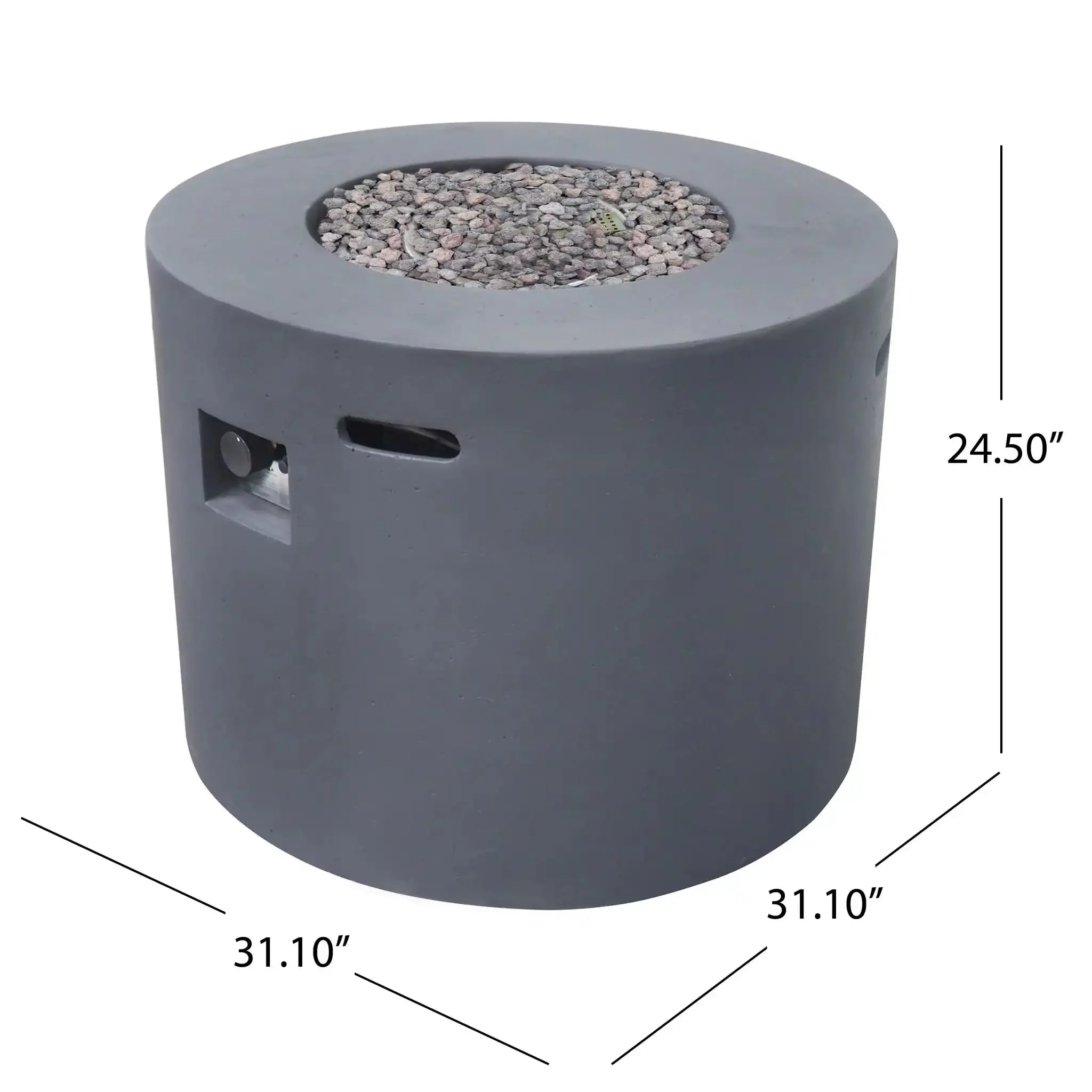 Round Iron Fire Pit With 40,000 BTU - Image 10