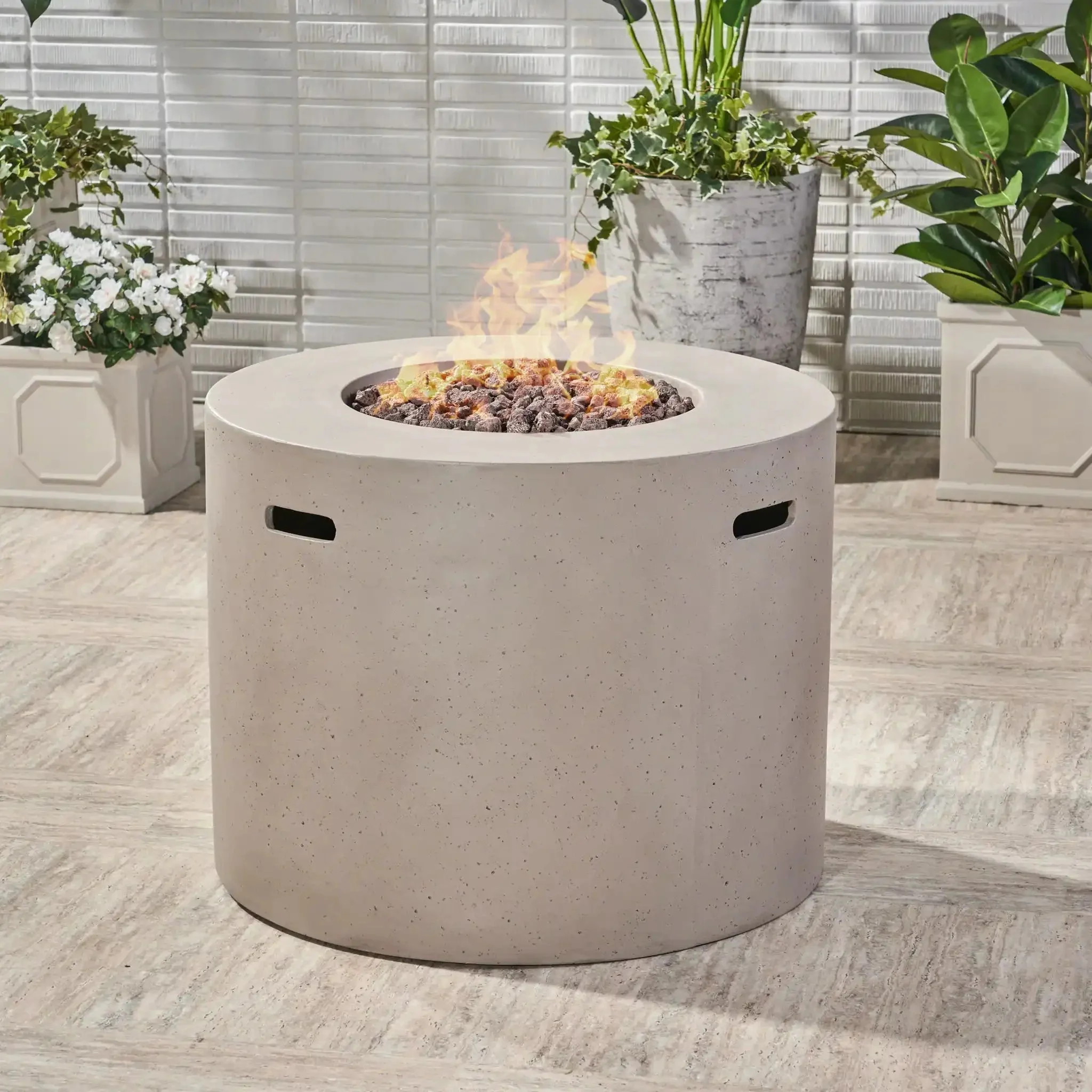 Round Iron Fire Pit With 40,000 BTU - Image 11