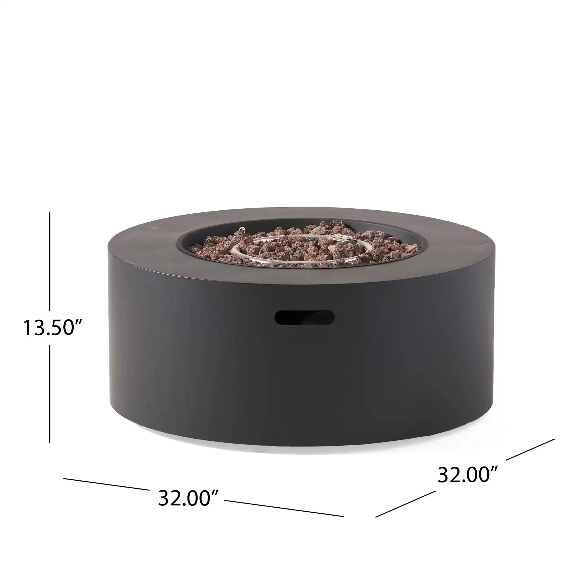 Round Iron Fire Pit With 40,000 BTU - Image 16