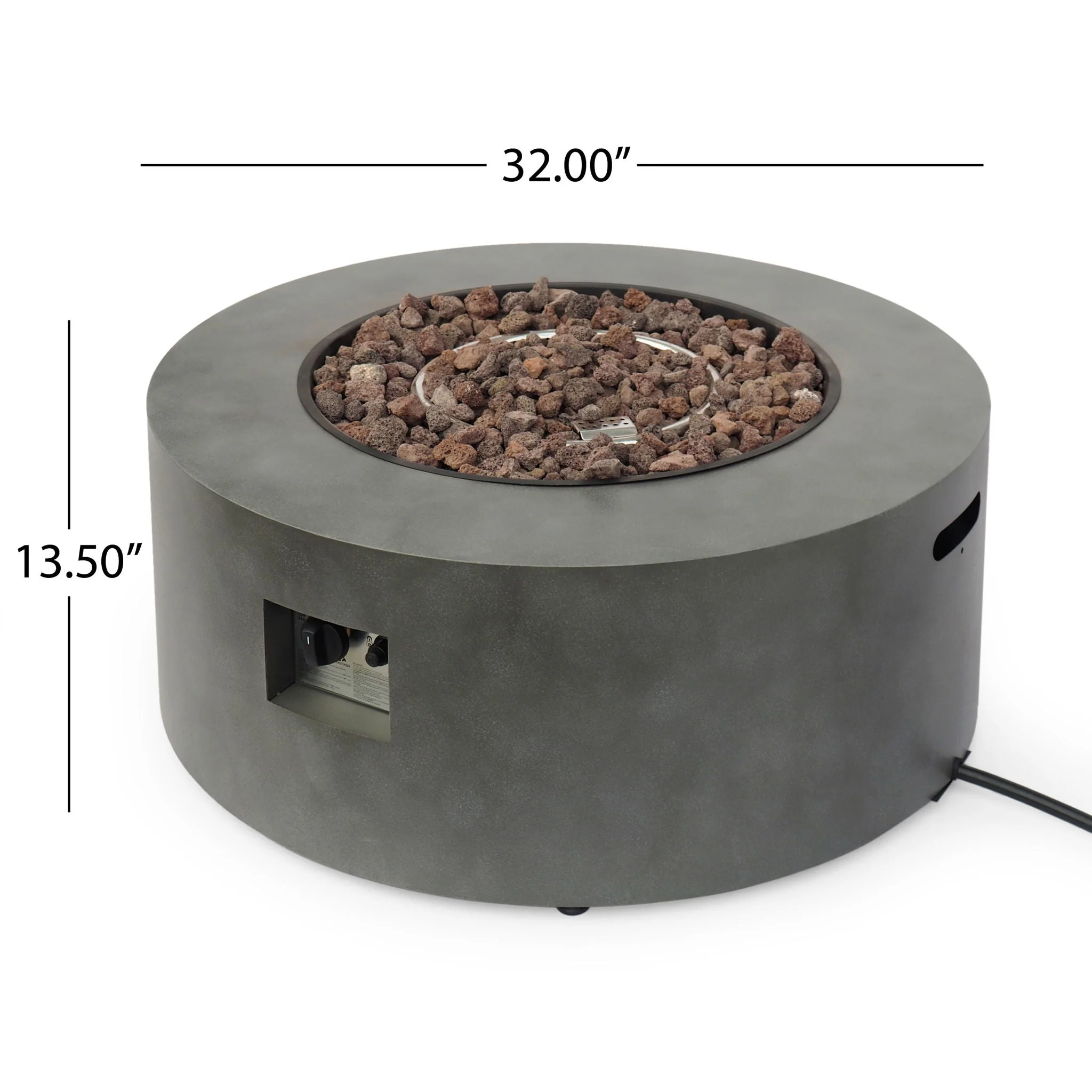 Round Iron Fire Pit With 40,000 BTU - Image 5