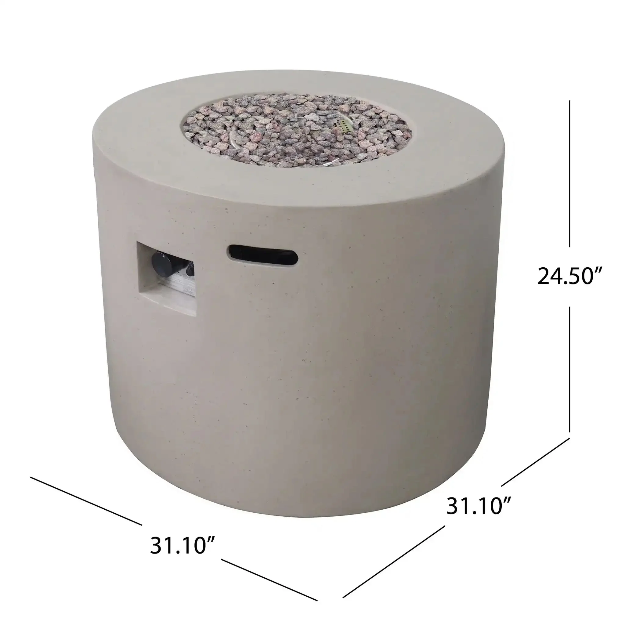 Round Iron Fire Pit With 40,000 BTU - Image 6