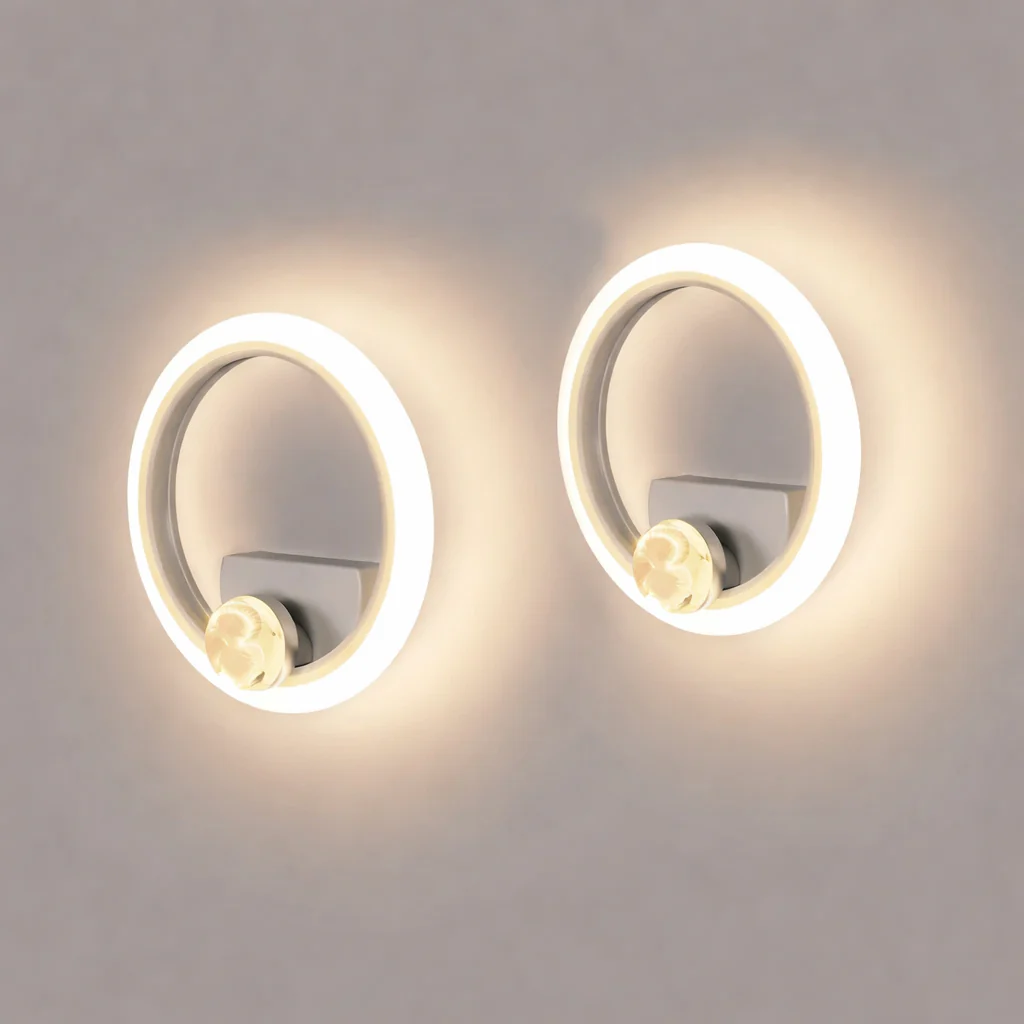 Round LED Wall Light Modern Aluminum Bedside Lamp for Bedroom Hallway - Image 8