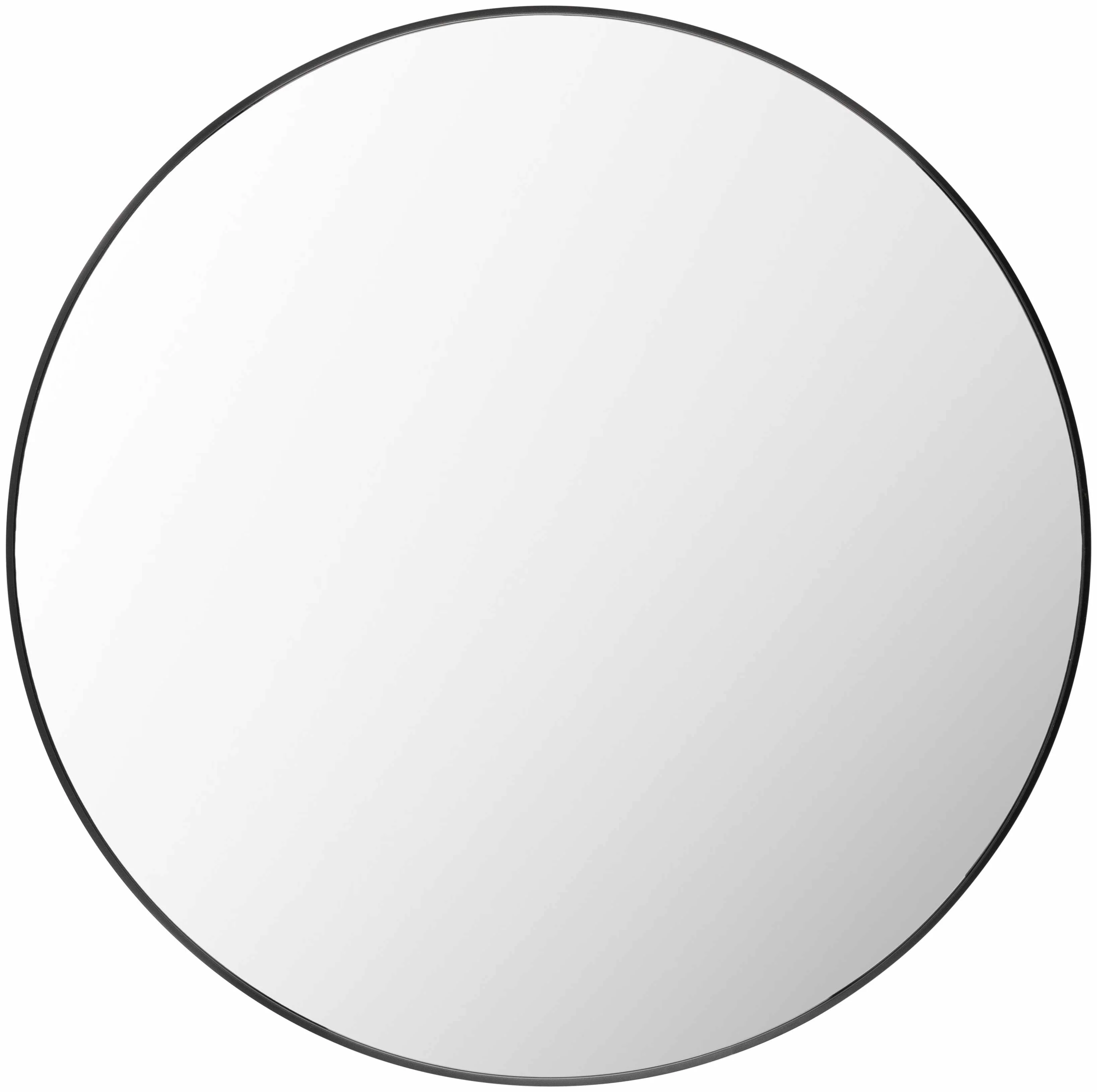 Round Mirror with Black Aluminum Frame - Image 2
