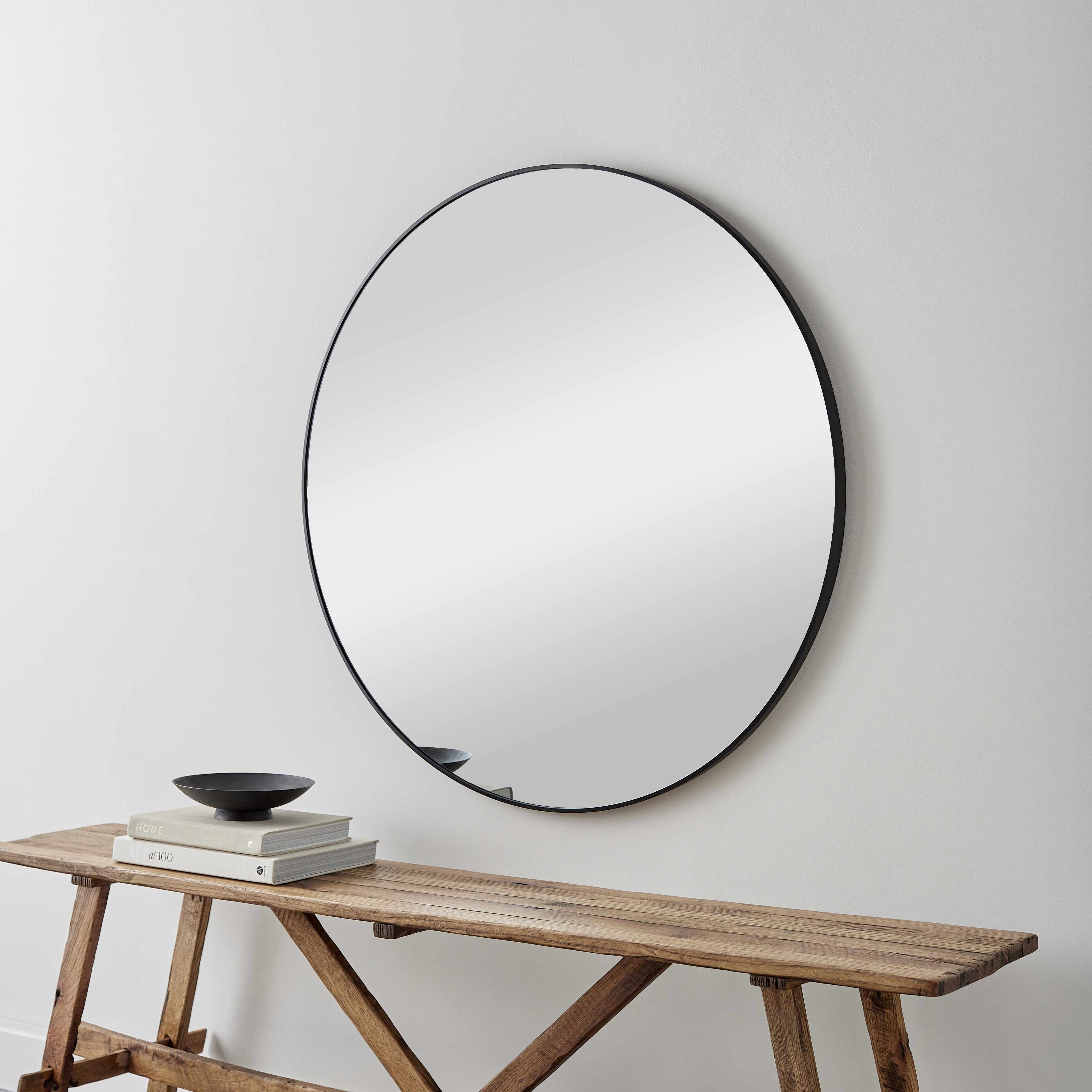 Round Mirror with Black Aluminum Frame - Image 6