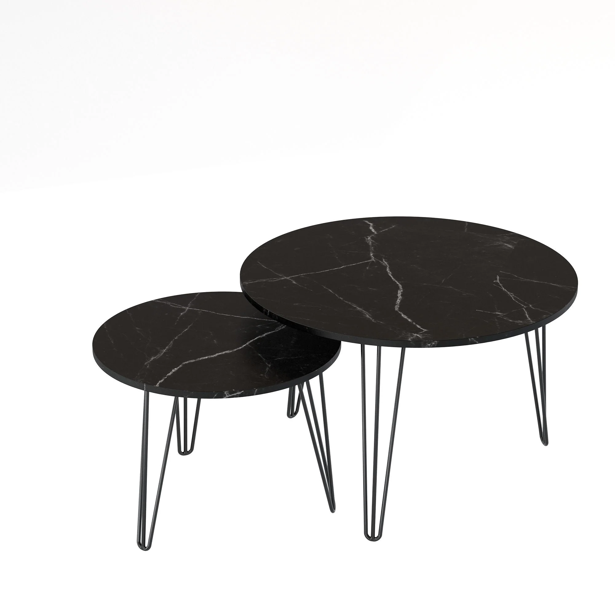 Round Nesting Coffee Table For Living Room (Set of 2) - Image 2