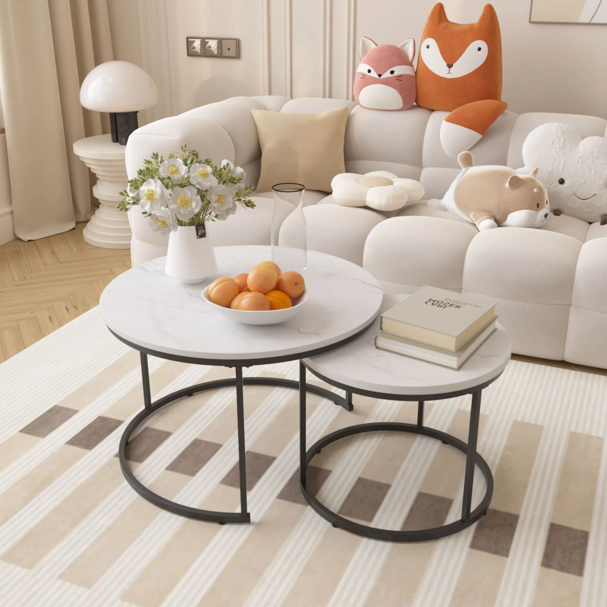 Round Nesting Coffee Table (Set of 2) - Image 12