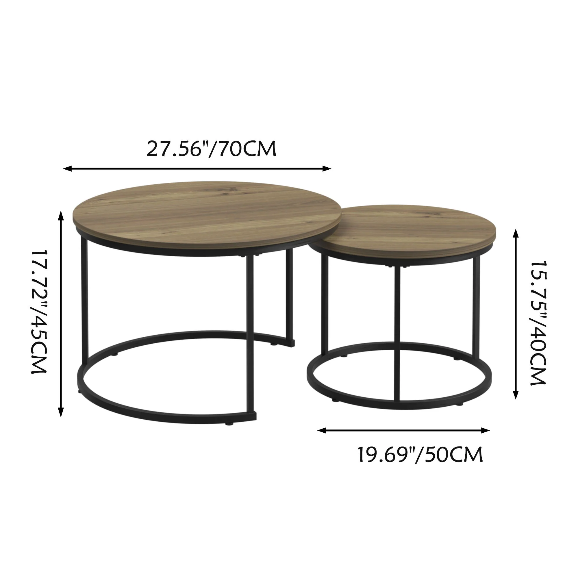 Round Nesting Coffee Table (Set of 2) - Image 4