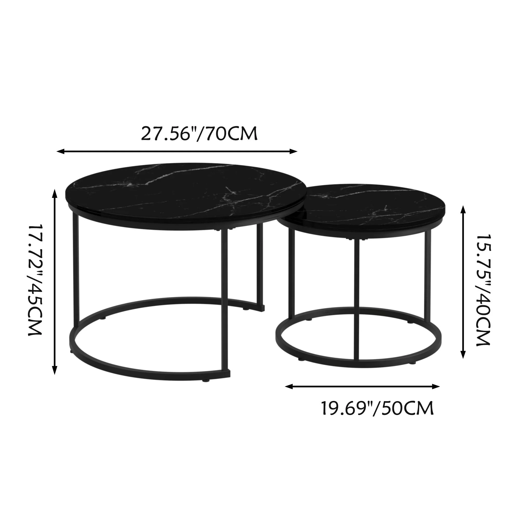 Round Nesting Coffee Table (Set of 2) - Image 5