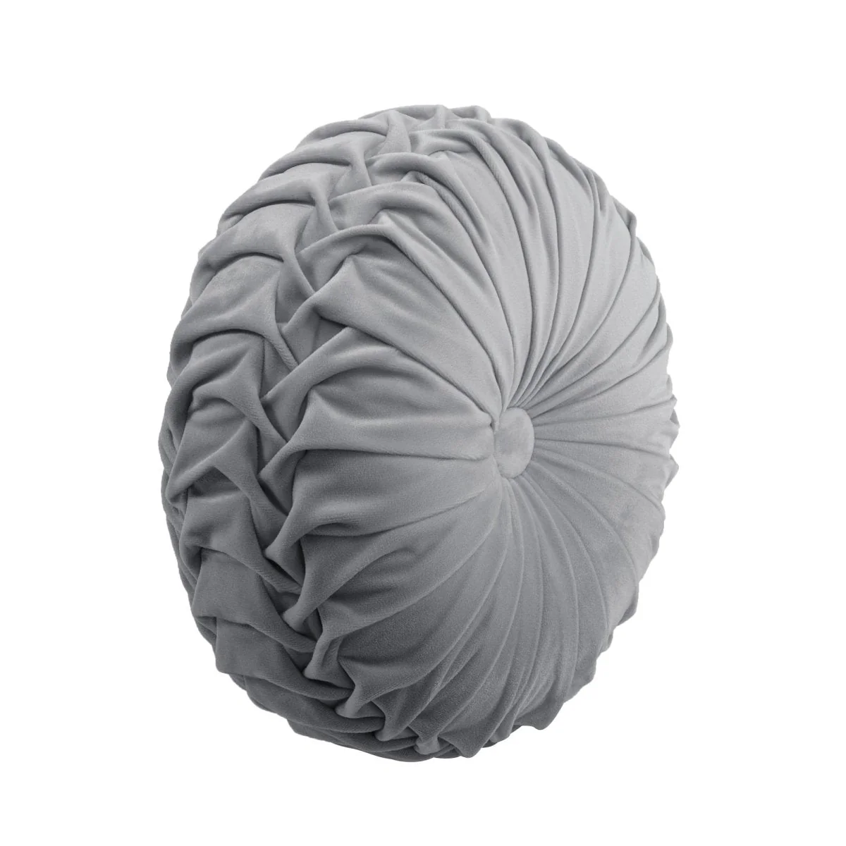 Round Pleated Soft Velvet Throw Pillow - Image 12