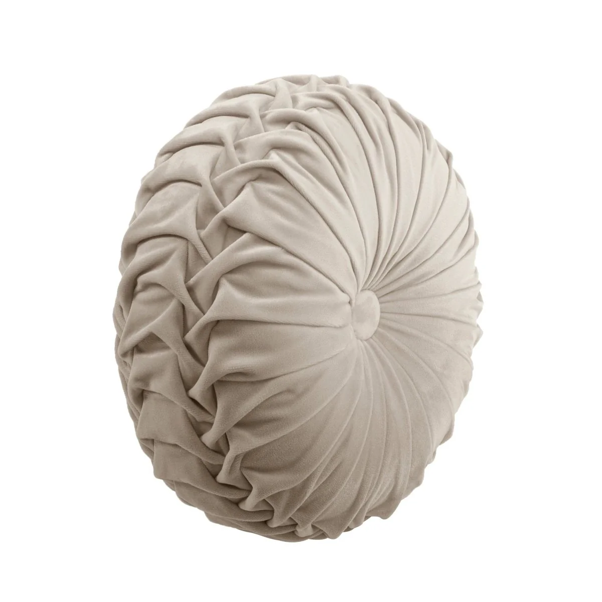 Round Pleated Soft Velvet Throw Pillow - Image 16