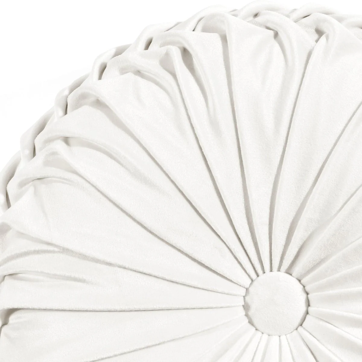 Round Pleated Soft Velvet Throw Pillow - Image 18