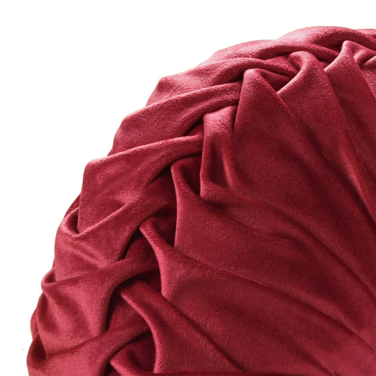 Round Pleated Soft Velvet Throw Pillow - Image 21