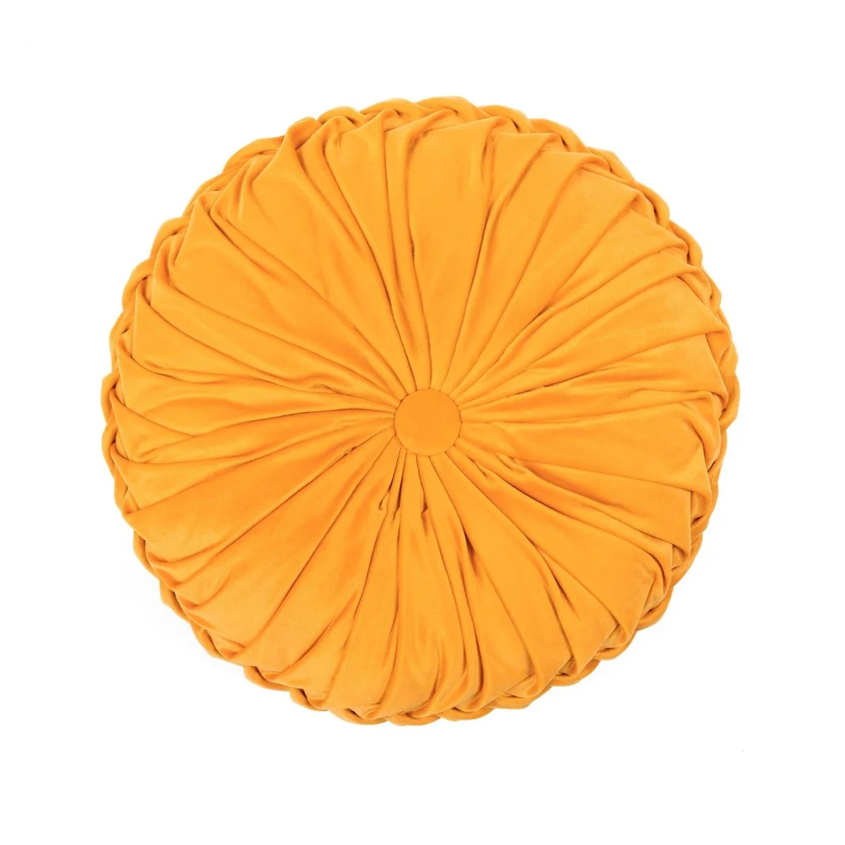 Round Pleated Soft Velvet Throw Pillow - Image 30