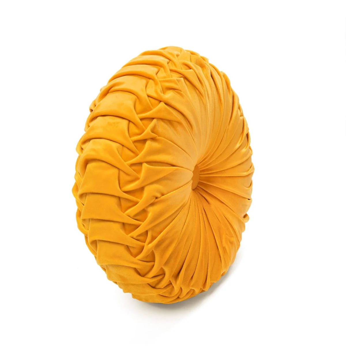 Round Pleated Soft Velvet Throw Pillow - Image 31