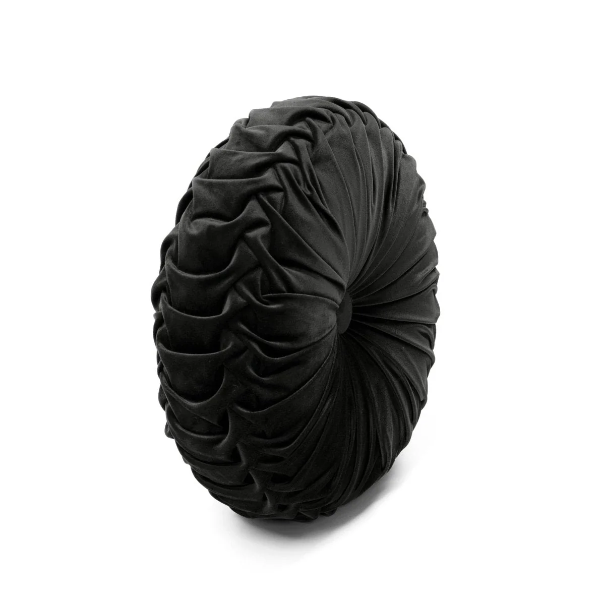 Round Pleated Soft Velvet Throw Pillow - Image 36