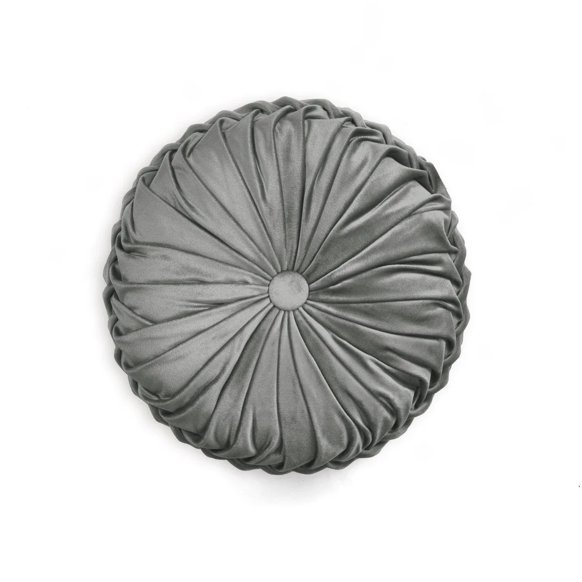 Round Pleated Soft Velvet Throw Pillow - Image 41