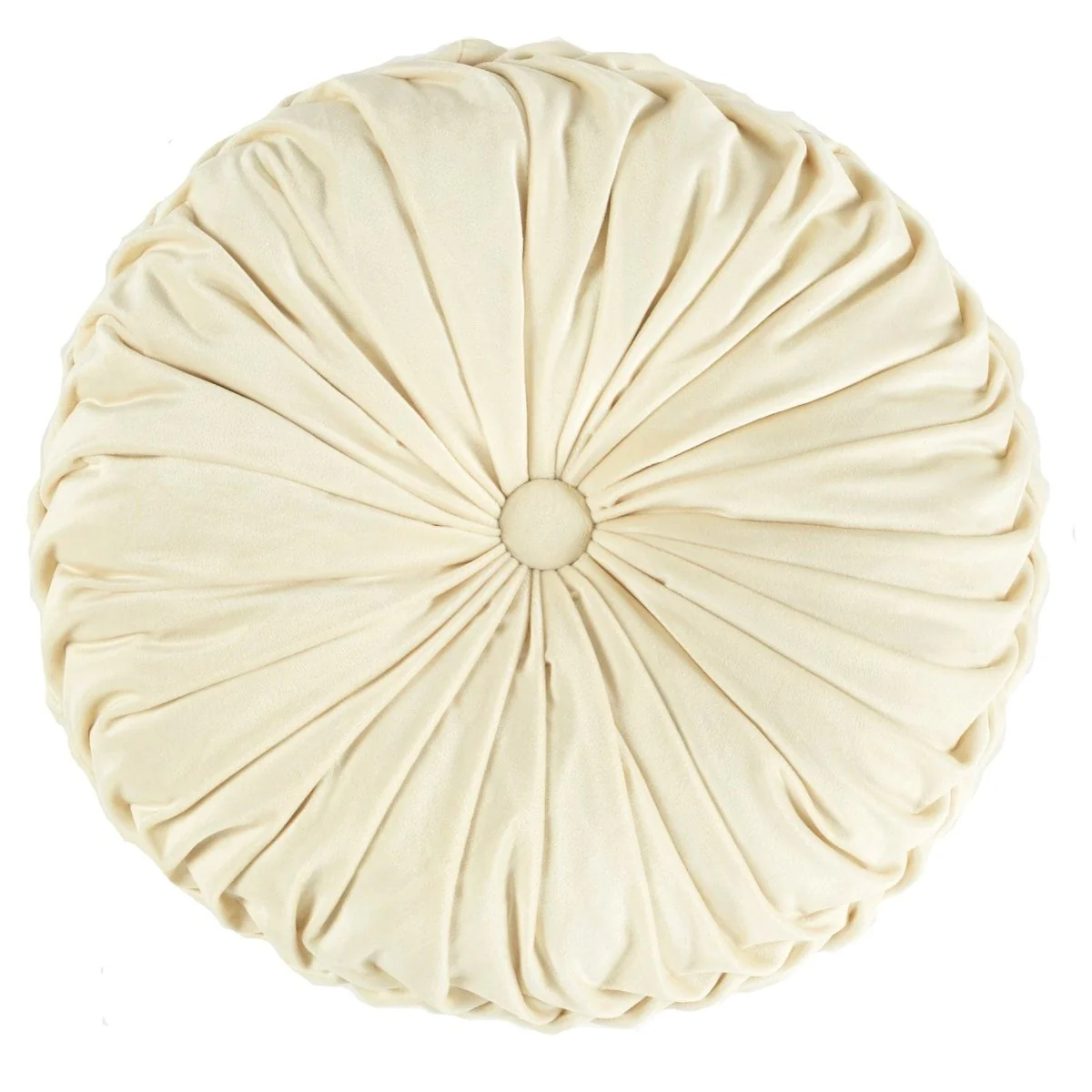Round Pleated Soft Velvet Throw Pillow - Image 43