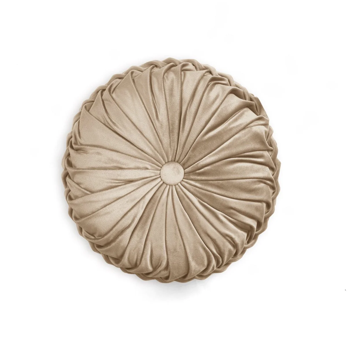 Round Pleated Soft Velvet Throw Pillow - Image 44