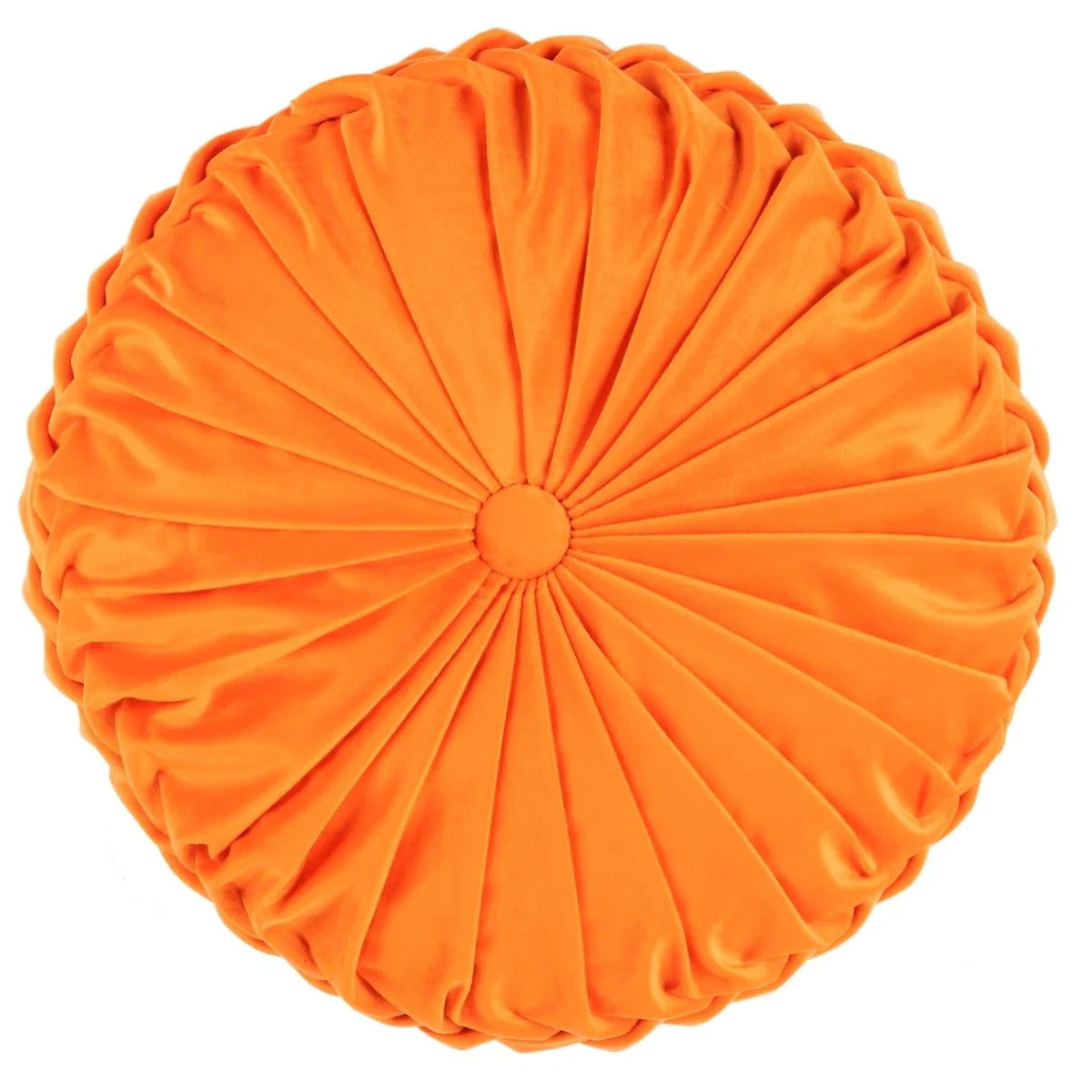 Round Pleated Soft Velvet Throw Pillow - Image 5