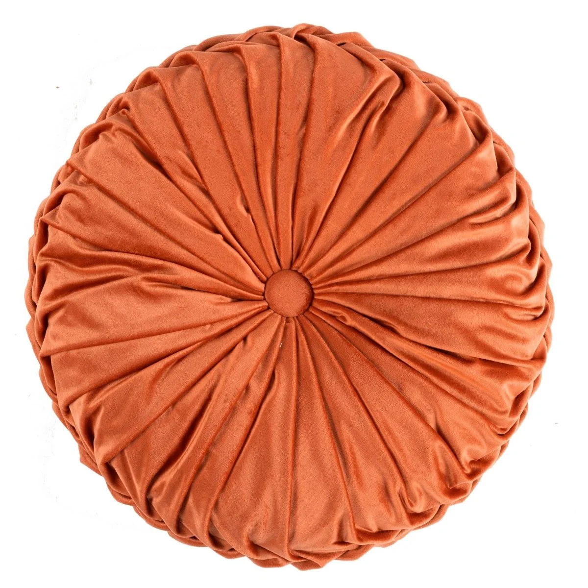 Round Pleated Soft Velvet Throw Pillow - Image 6