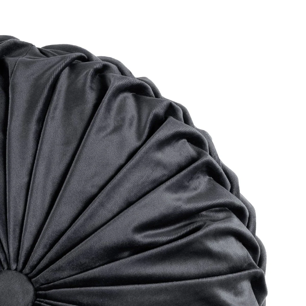 Round Pleated Soft Velvet Throw Pillow - Image 60