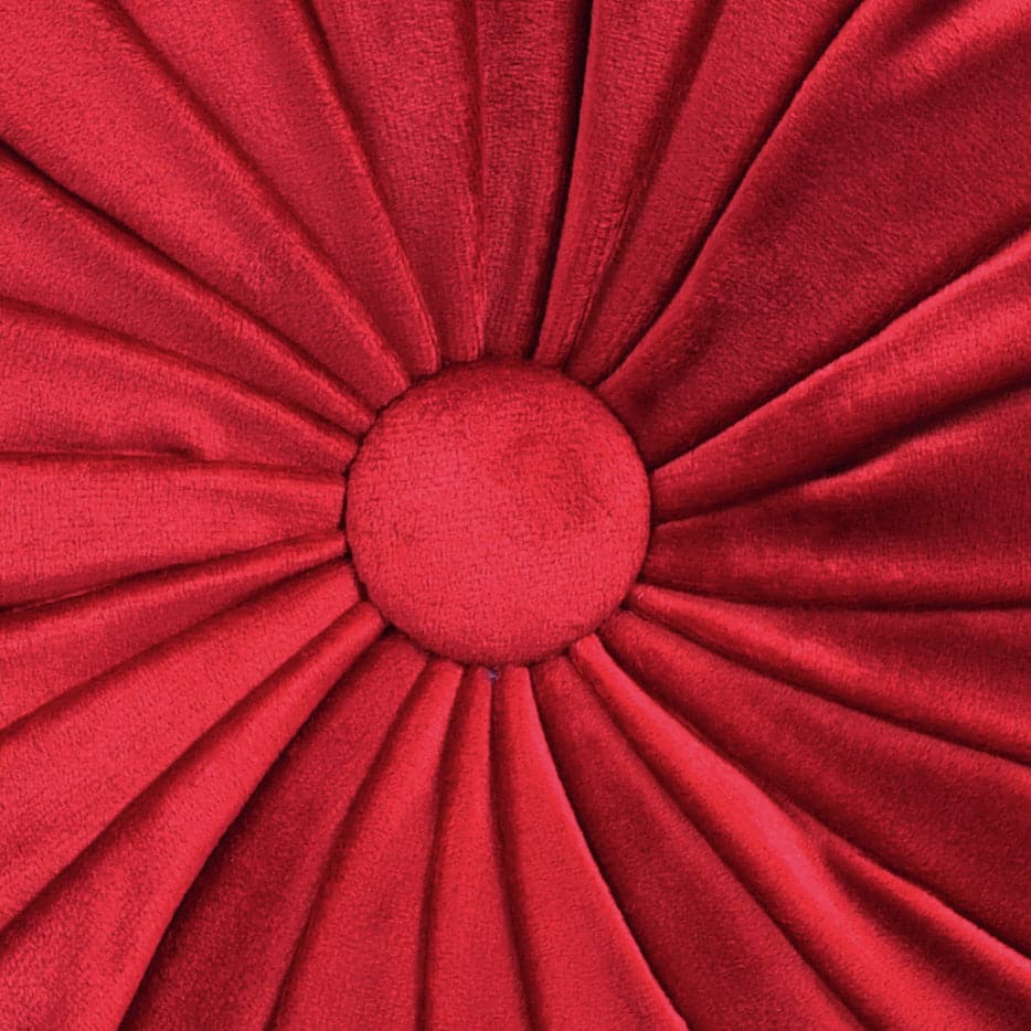 Round Pleated Soft Velvet Throw Pillow - Image 62