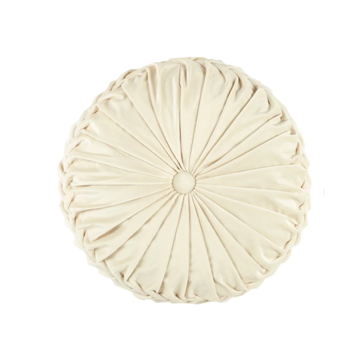 Round Pleated Soft Velvet Throw Pillow - Image 66