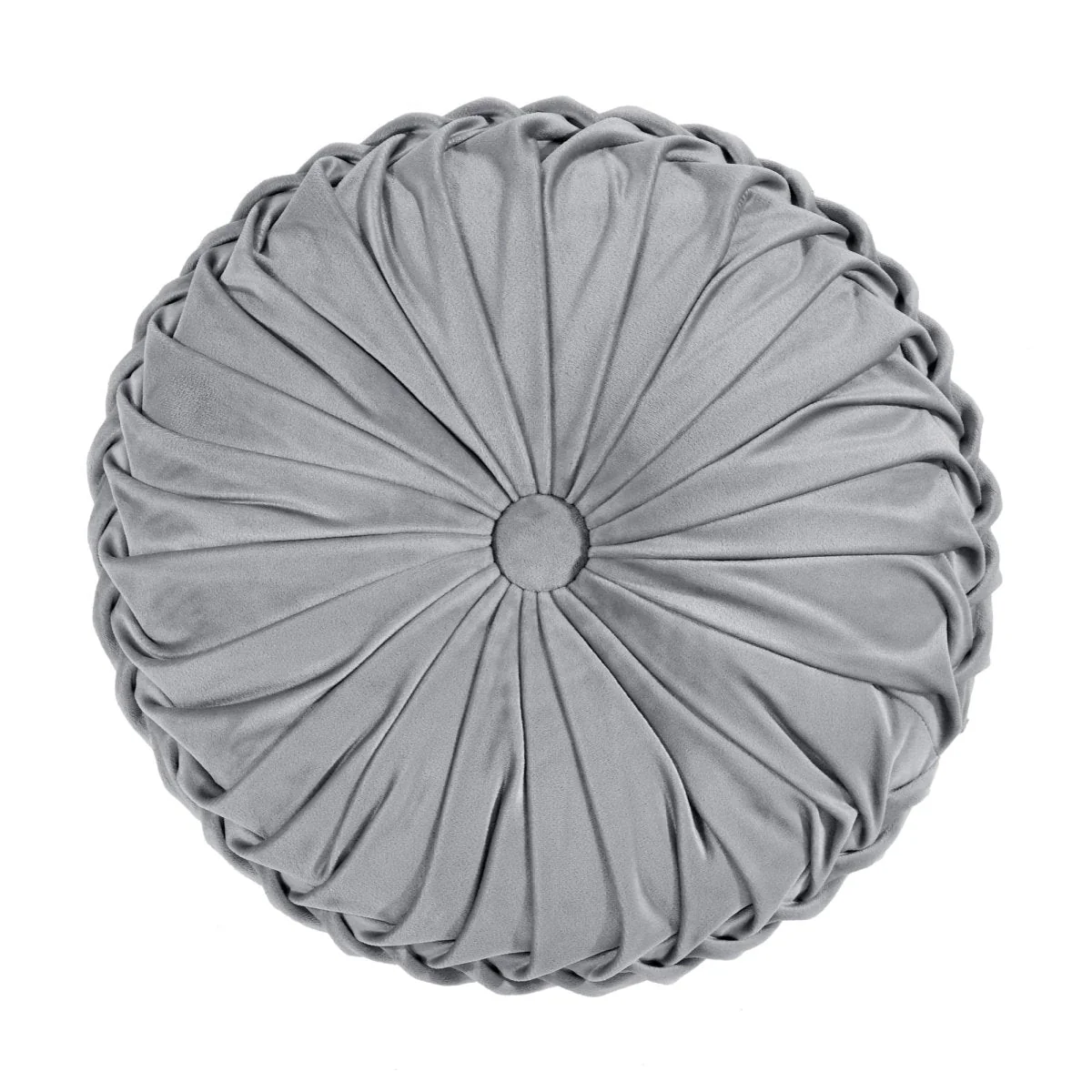 Round Pleated Soft Velvet Throw Pillow - Image 7