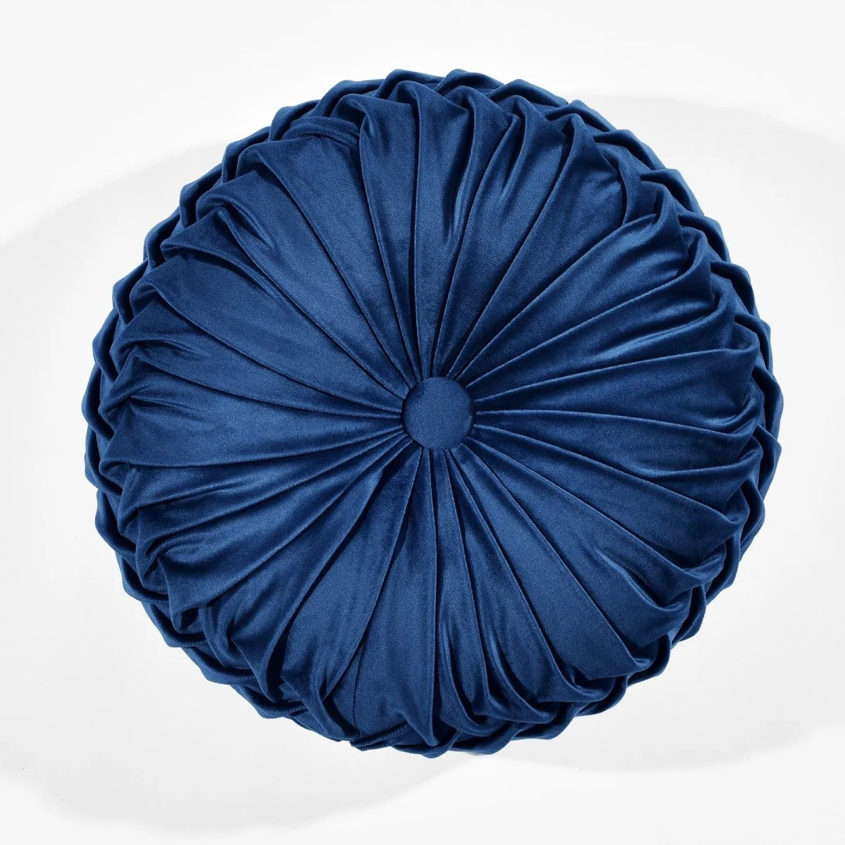 Round Pleated Soft Velvet Throw Pillow - Image 8