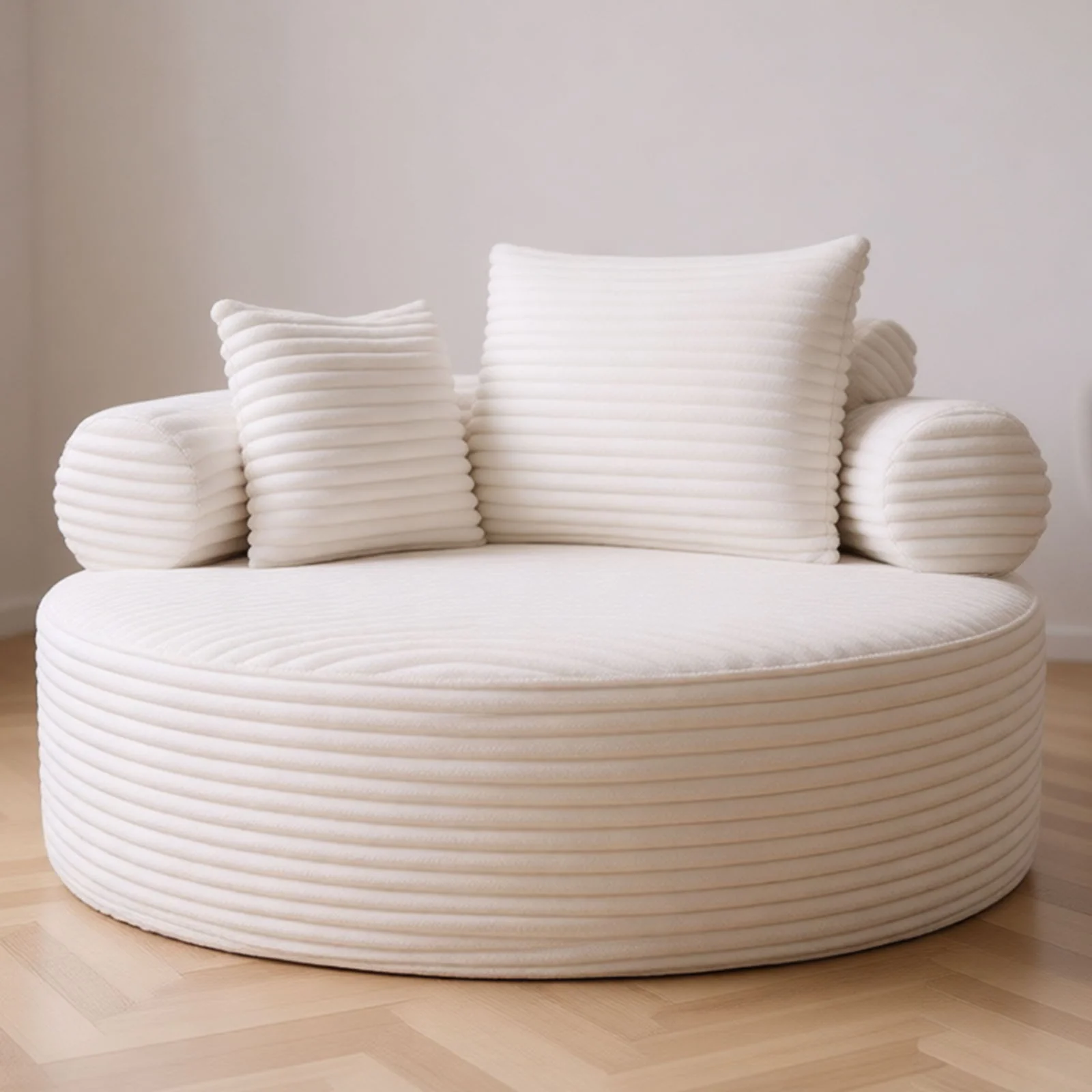 Round Sofa Bed With 3 Pillows For Living Room - Image 16