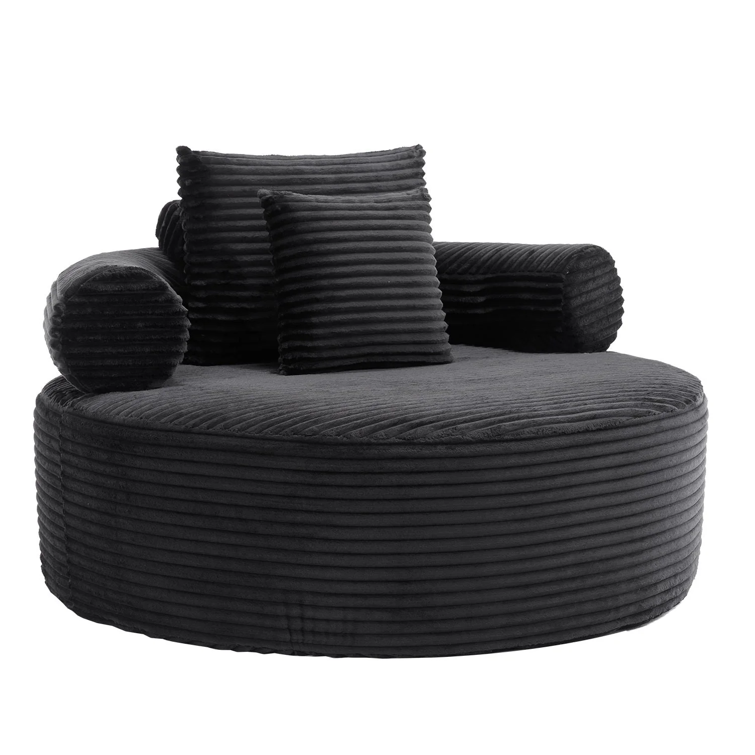 Round Sofa Bed With 3 Pillows For Living Room - Image 2