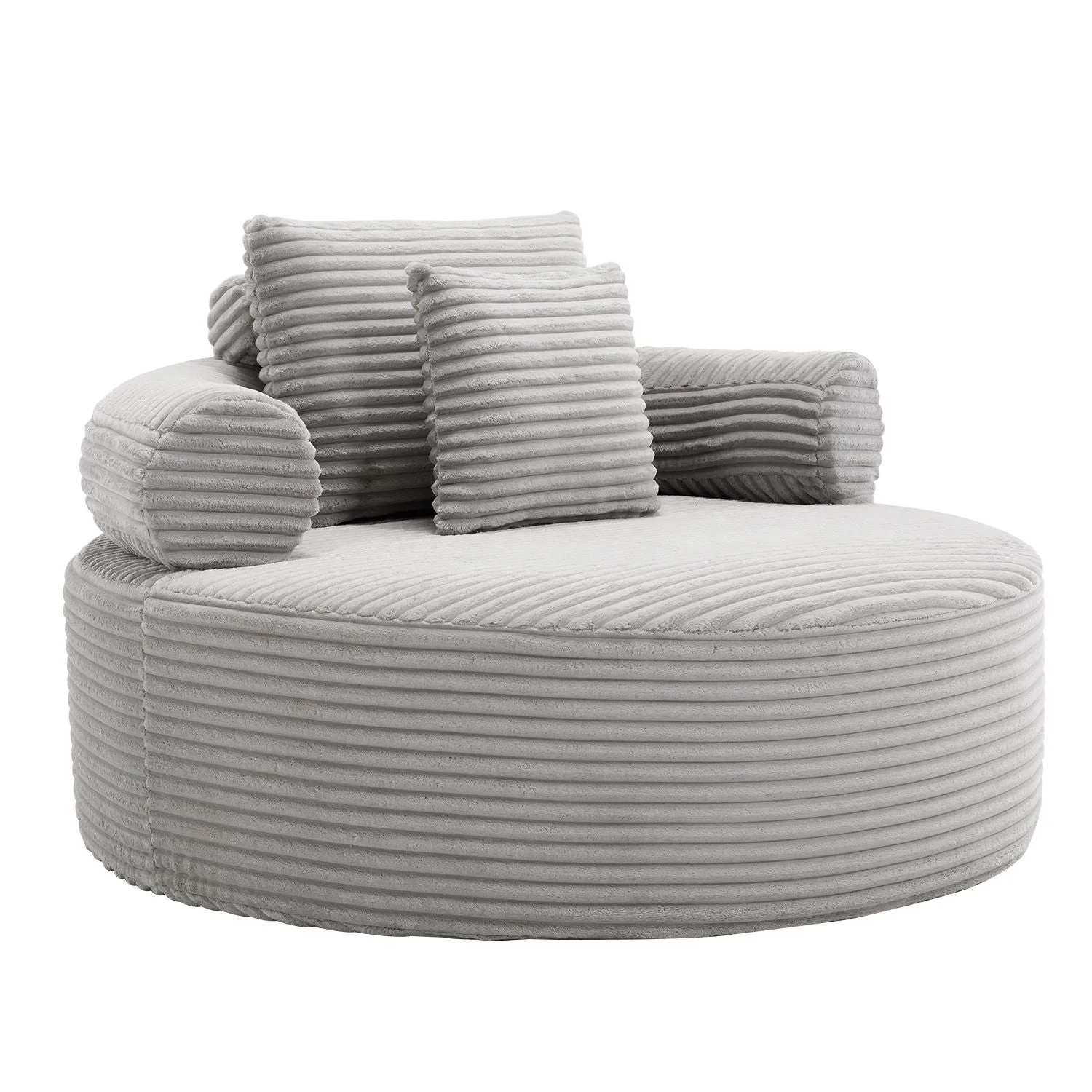Round Sofa Bed With 3 Pillows For Living Room - Image 3