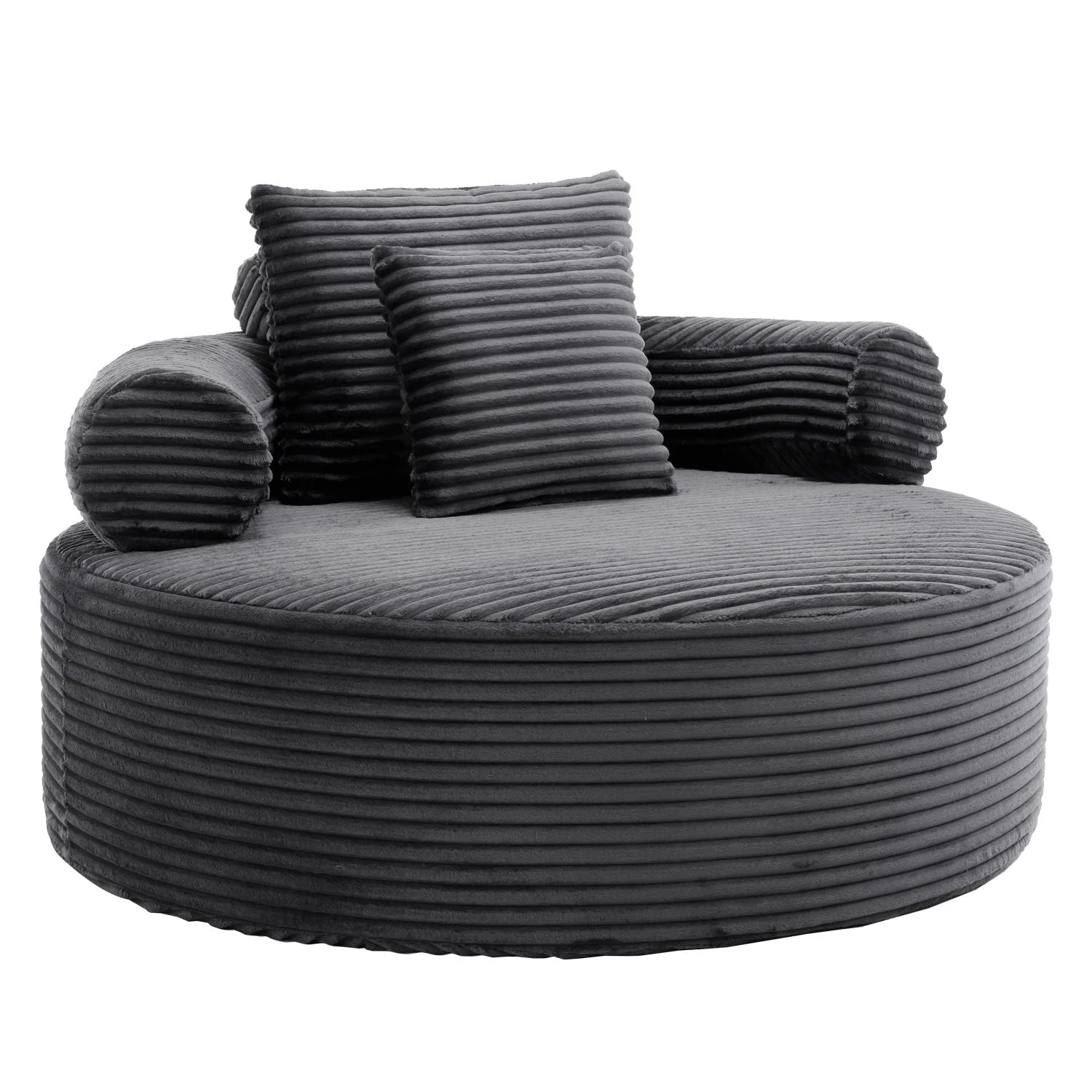 Round Sofa Bed With 3 Pillows For Living Room - Image 5