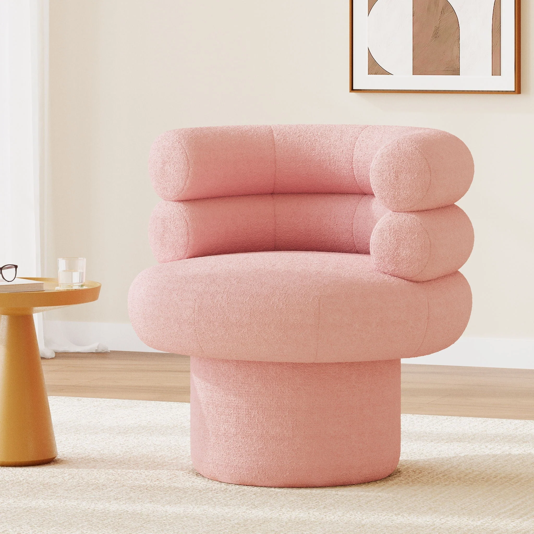 Round Swivel Accent Chair For Living Room - Image 6