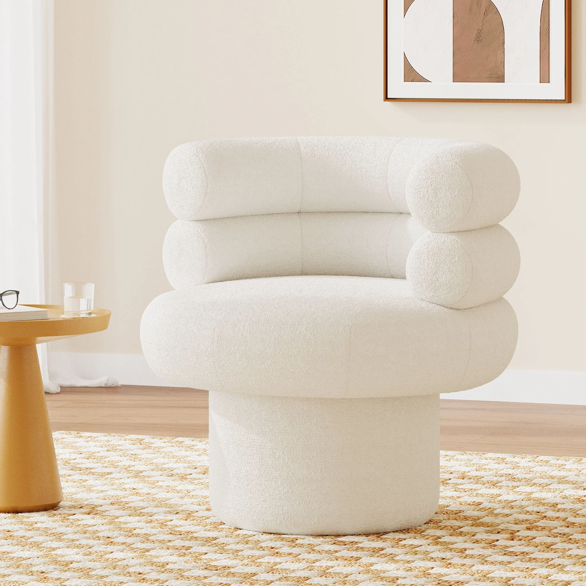 Round Swivel Accent Chair For Living Room - Image 7