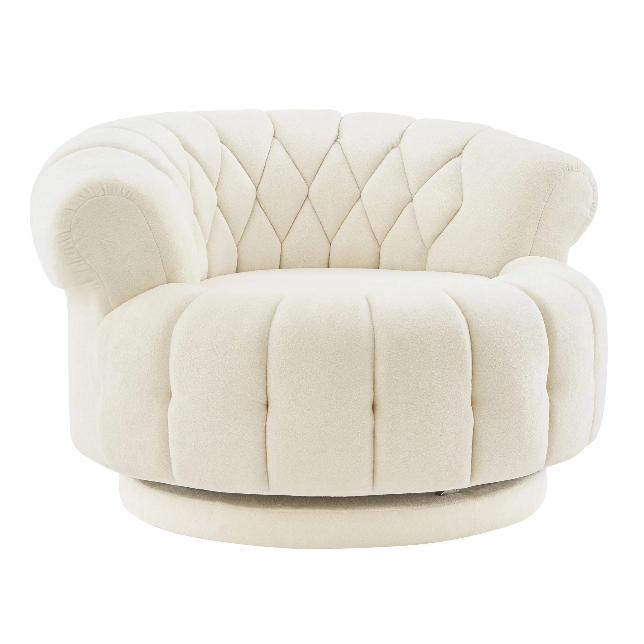 Round Swivel Accent Chair With Rotation - Image 2