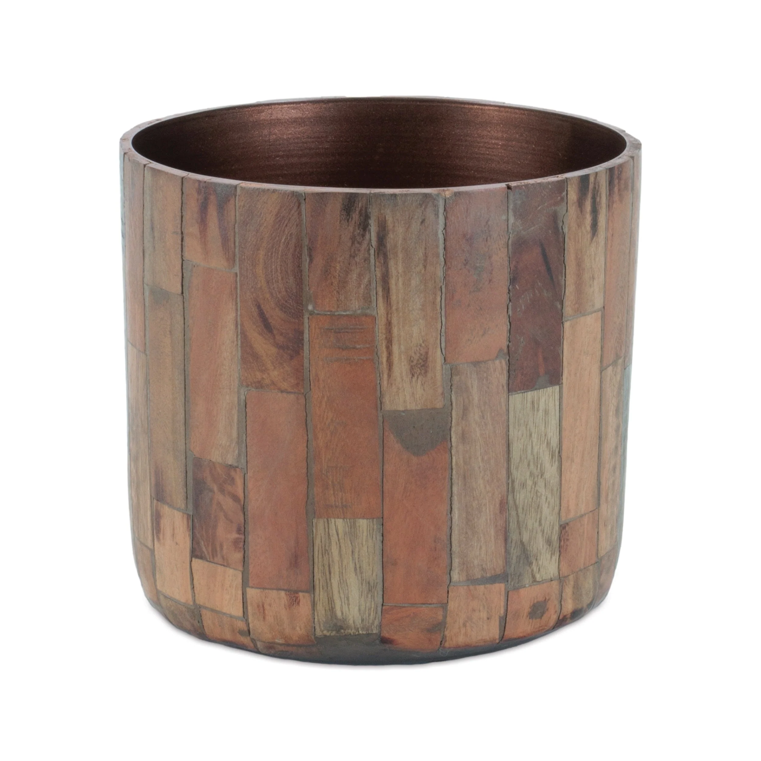 Round Wooden Planter (Set of 2) - Image 3