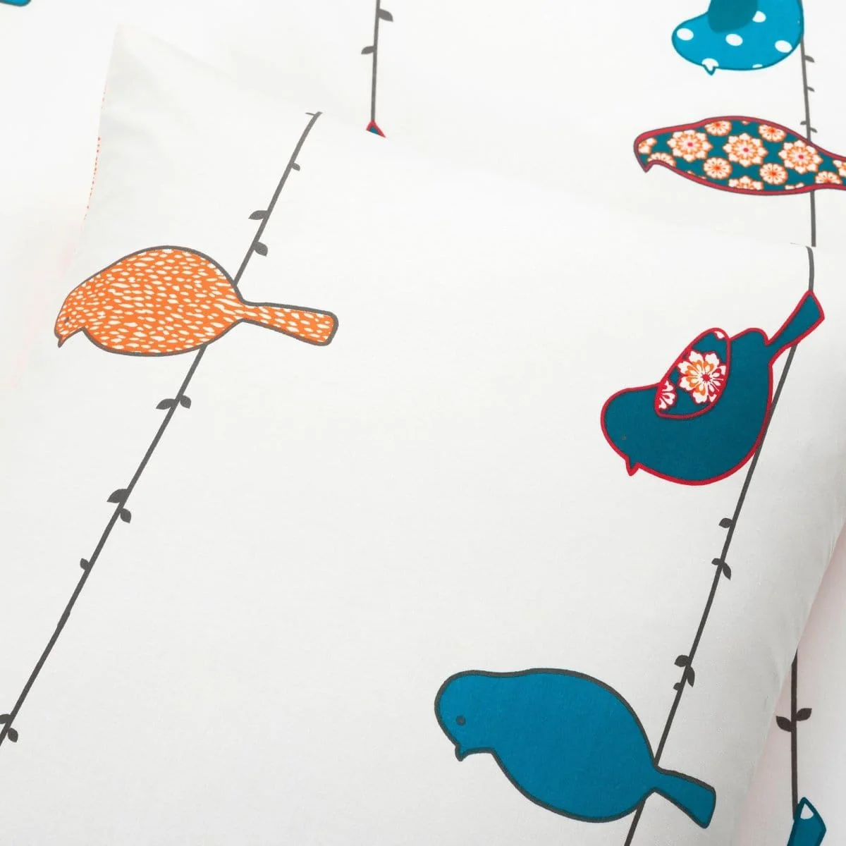 Rowley Birds Cotton Duvet Cover 3 Piece Set - Image 5