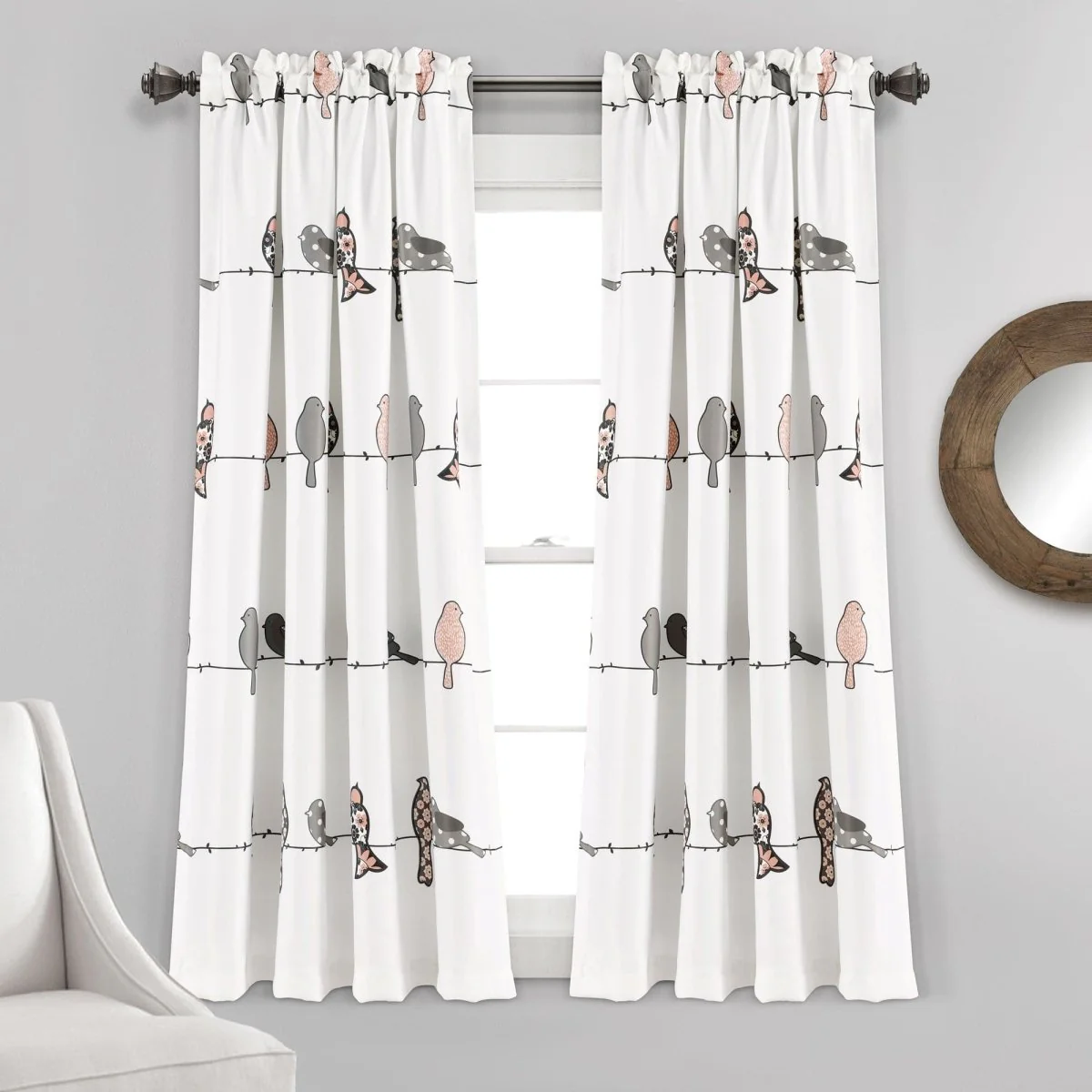 Rowley Birds Light Filtering Window Curtain Set - Image 10