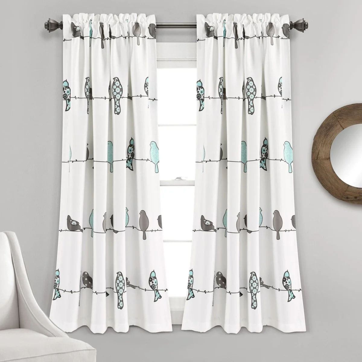 Rowley Birds Light Filtering Window Curtain Set - Image 11