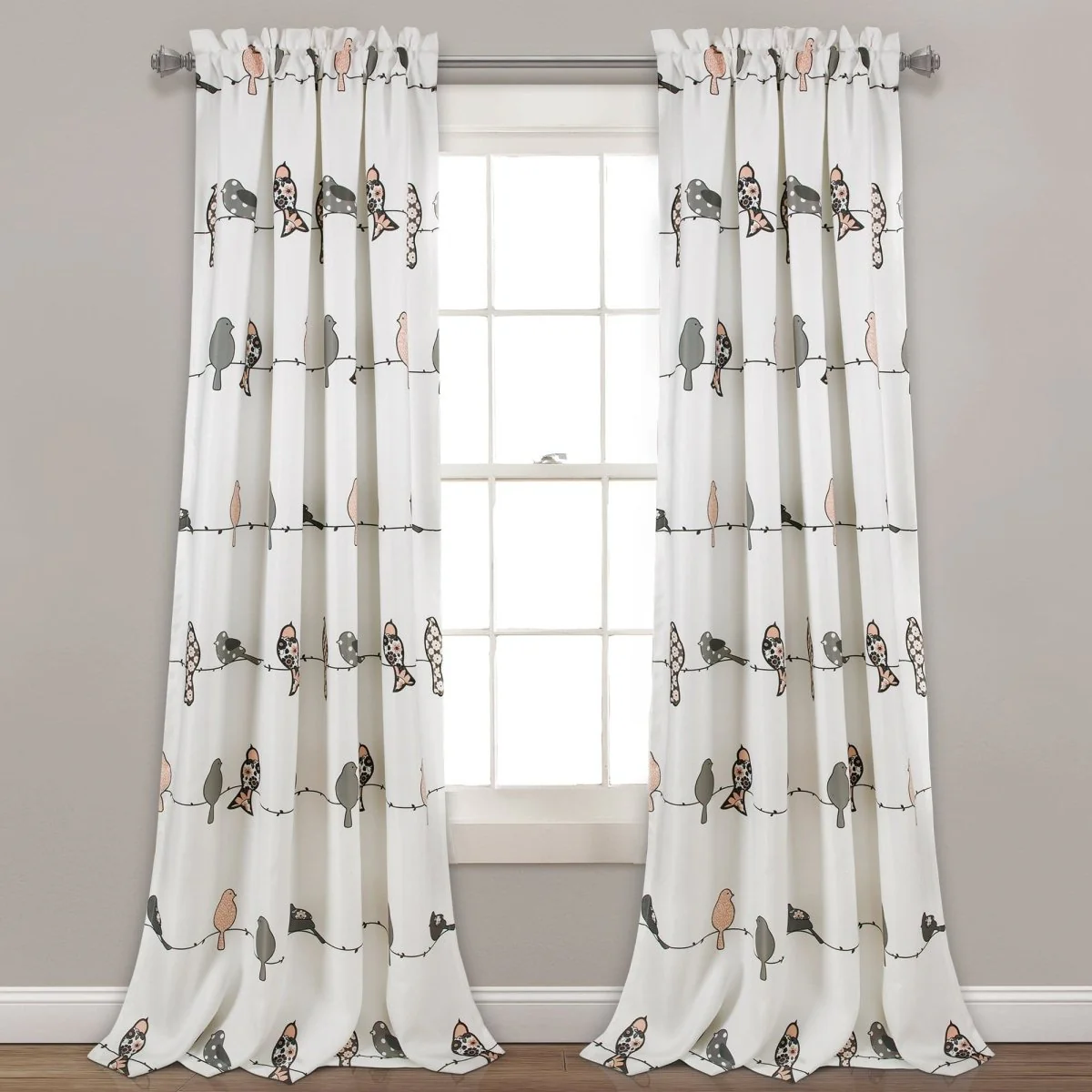 Rowley Birds Light Filtering Window Curtain Set - Image 12