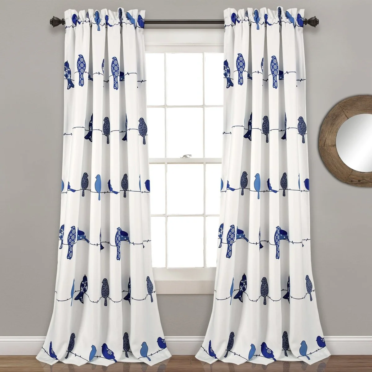 Rowley Birds Light Filtering Window Curtain Set - Image 2