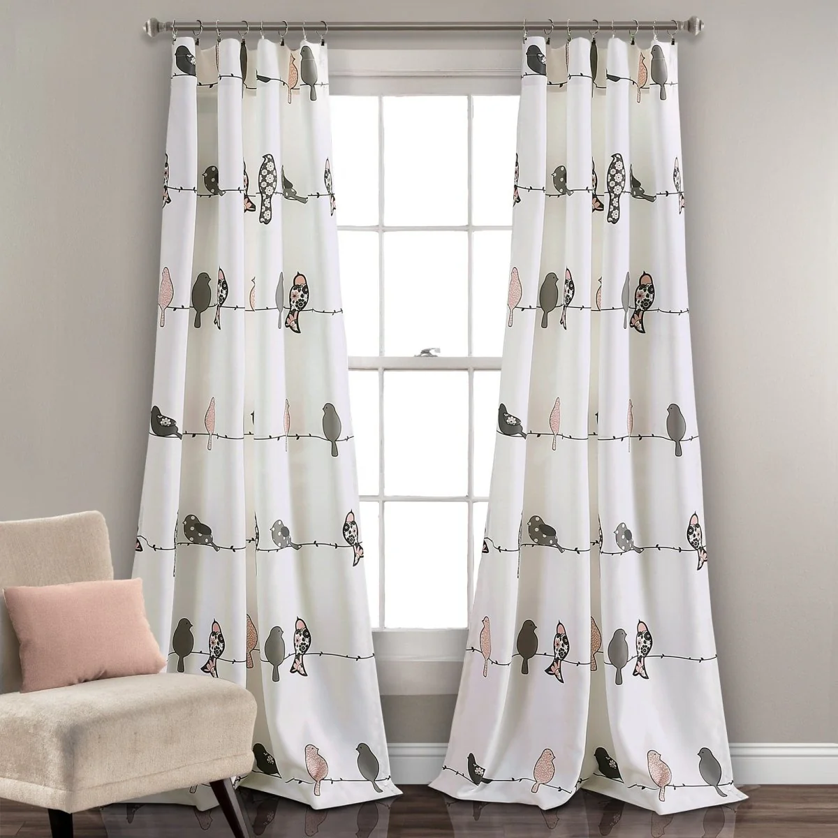 Rowley Birds Light Filtering Window Curtain Set - Image 4