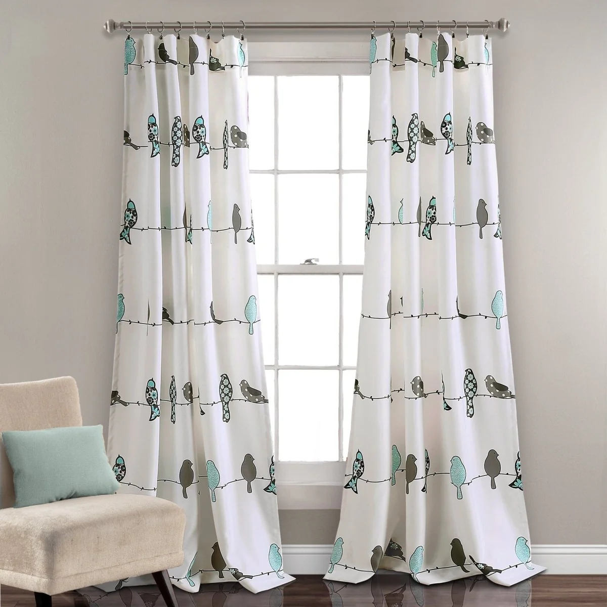 Rowley Birds Light Filtering Window Curtain Set - Image 5